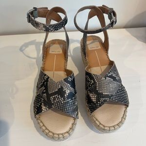 Dolce Vita platform espadrilles in snake print